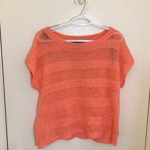 Forever21 Orange Eyelet Blouse